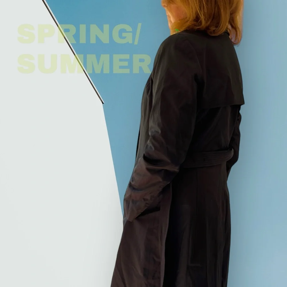 Luxurious Black Trench Coat by CeCe - Picture 8 of 16